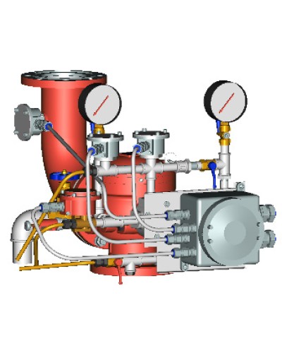 Узел управления с комбинированным приводом взрывозащищенный Спецавтоматика УУ-Д150/1,2(Р,Э24, ГО,07)-ВФ.УЗ.1 в Абакане Устройства пуска водяного пожаротушения Pintop.ru