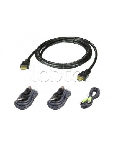 Комплект кабелей USB, HDMI для защищенного KVM-переключателя (1.8м) ATEN 2L-7D02UHX4 в Абакане Видеоусилители, Модуляторы, Делители Pintop.ru