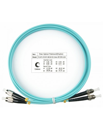 Шнур оптический duplex FC-ST 50/125 mm OM3 1,5м LSZH Cabeus FOP-50-FC-ST-1,5m в Абакане Патч-корды и пигтейлы Pintop.ru