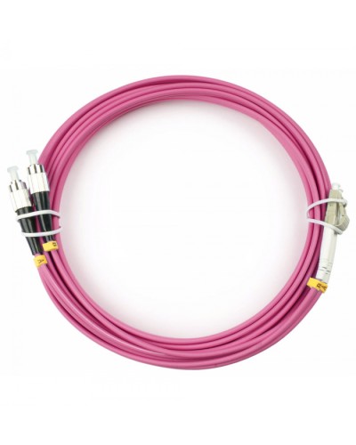 Шнур оптический duplex LC-FC 50/125 mm OM4 15м LSZH Cabeus FOP-50-OM4-LC-FC-15m в Абакане Патч-корды оптические Pintop.ru