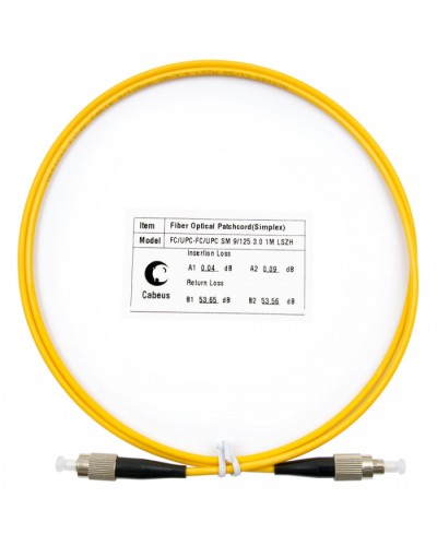 Шнур оптический simplex FC-FC 9/125 SM 1 м LSZH Cabeus FOP(s)-9-FC-FC-1M в Абакане Патч-корды оптические Pintop.ru