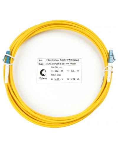 Шнур оптический simplex LC-LC 9/125 SM 10 м LSZH Cabeus FOP(s)-9-LC-LC-10M в Абакане Патч-корды оптические Pintop.ru