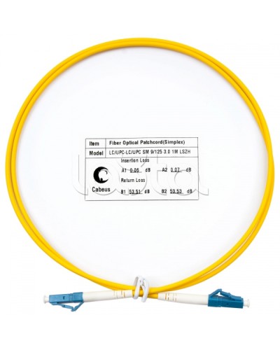 Шнур оптический simplex LC-LC 9/125 SM 1 м LSZH Cabeus FOP(s)-9-LC-LC-1M в Абакане Патч-корды оптические Pintop.ru