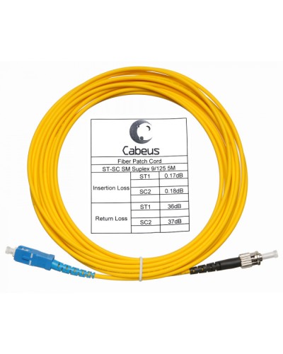 Шнур оптический simplex SC-ST 9/125 sm 25м LSZH Cabeus FOP(s)-9-SC-ST-25m в Абакане Патч-корды оптические Pintop.ru