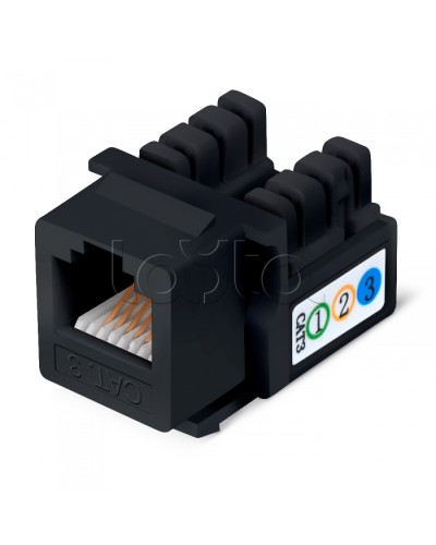 Вставка Cabeus KJ-RJ12-90-BK в Абакане Модули Keystone Pintop.ru