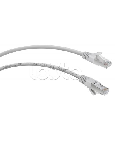 Патч-корд FTP, категория 5e, 0.5 м, экранированный, серый Cabeus PC-FTP-RJ45-Cat.5e-0.5m в Абакане Патчкорды (медные) Pintop.ru