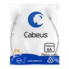 Шнур коммутационный 2xRJ-45/8P8C U/UTP кат.6 (0,5 м) Cabeus PC-UTP-RJ45-Cat.6a-0.5m-LSZH