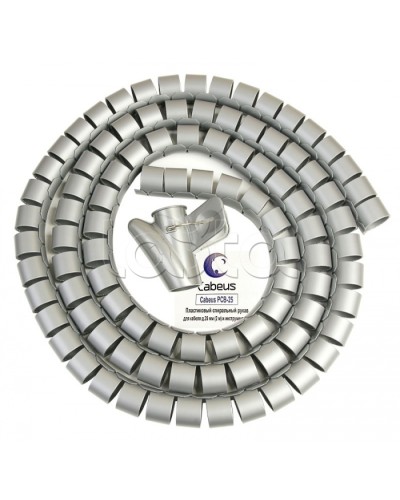 Рукав спиральный пластиковый для кабеля д.25 мм (2 м) и инструмент ST-25 Cabeus PCB-25 в Абакане Аксессуары для кабель-канала Pintop.ru