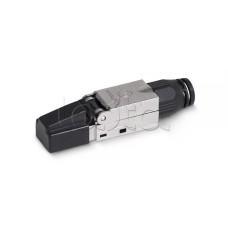 Коннектор с фиксатором кабеля и колпачком RJ-45(8P8C) под витую пару, кат. 7, экран. Cabeus (8P8C-SH-C7-TWP-F)