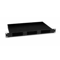 Кросс бокс оптический 19" 1U на 3 адаптерные панели Cabeus (FO-19-3FP-BK)