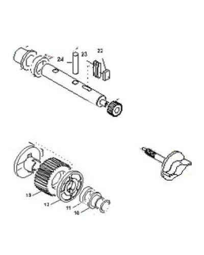 Выходной вал BX-E, BX-E241 Came 119RIBX015 в Абакане Запчасти для шлагбаумов и автоматики Pintop.ru