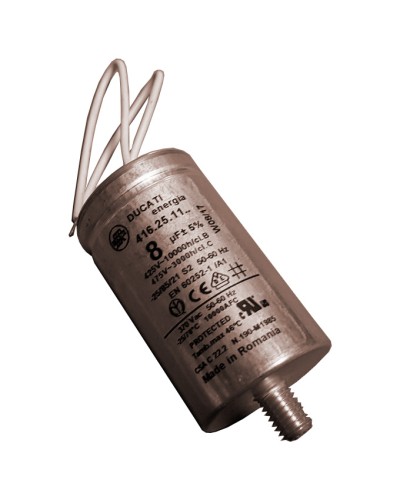 Конденсатор 8 мкФ с гибкими выводами и болтом Came 119RIR339 в Абакане Запчасти для шлагбаумов и автоматики Pintop.ru