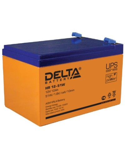Аккумулятор свинцово-кислотный Delta HR12-51W в Абакане Электротехническое оборудование Pintop.ru