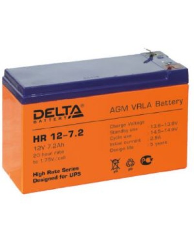 Аккумулятор свинцово-кислотный Delta HR 12-7.2 в Абакане Электротехническое оборудование Pintop.ru