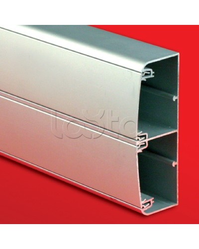 Кабель-канал алюминевый 140х50 (с 2 крышками), цвет серый металлик DKC (01499) в Абакане Кабель-канал Pintop.ru