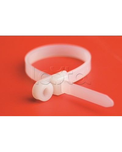 Хомут P6.6 с основанием, белый, 4,8x200 DKC 252205-M в Абакане Стяжки-хомуты Pintop.ru