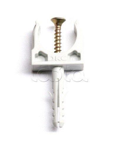 Держатель с защелкой и дюбелем, д.16 мм DKC 51316 в Абакане Держатели, клипсы, скобы Pintop.ru