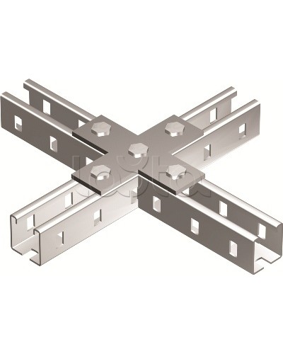 Пластина соединительная Х-обр., горячеоцинкованная DKC BMD1041HDZ в Абакане Аксессуары для лотков Pintop.ru