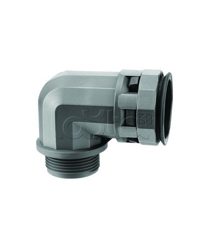 Муфта 90 грд. труба-коробка DN 17 мм, М20х1,5, полиамид, цвет черный DKC PAN17M20N в Абакане Повороты, муфты, тройники Pintop.ru