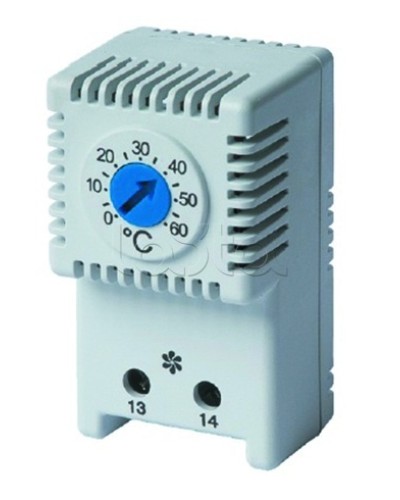 Термостат, NO контакт, диапазон температур: 0-60 °C DKC R5THV2 в Абакане Аксессуары для стоек и шкафов Pintop.ru