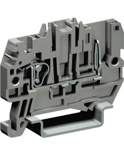 Пружинная проходная клемма со штыревым контактом. Серая. 2,5 кв. мм. DKC ZHVP300GR-RET в Абакане Аксессуары для лотков Pintop.ru