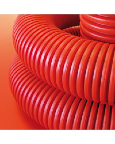 Труба гофрированная двустенная ПНД 75 мм для кабельной канализации с протяжкой DKC 121975 (50 м) в Абакане Труба гофрированная Pintop.ru