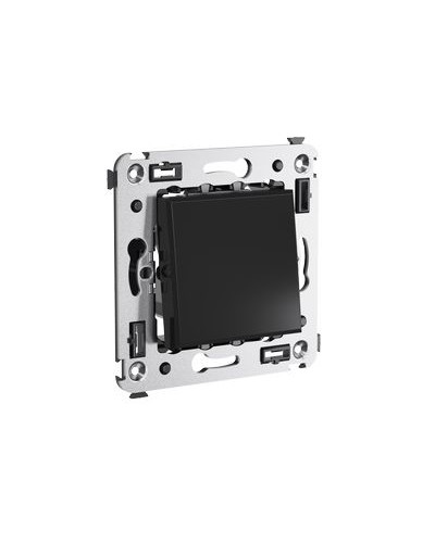 Выключатель одноклавишный в стену, Avanti, Черный квадрат DKC 4402103 в Абакане Аксессуары для кабель-канала Pintop.ru