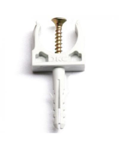 Держатель с защелкой и дюбелем, д.25 мм DKC 51325R5 в Абакане Держатели, клипсы, скобы Pintop.ru