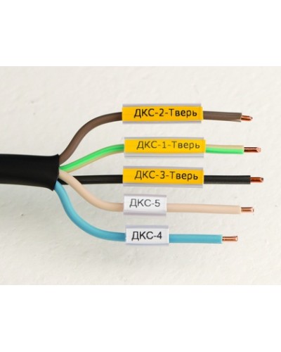 Маркировка для провода, гибкая, для трубочек. 4х23мм. Желтая DKC NUTFL23Y в Абакане Крепежные изделия Pintop.ru