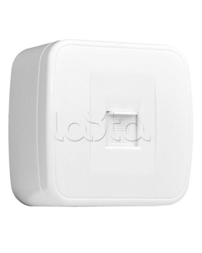 Минск Розетка RJ-45 1-местная, ОП 1А, 120В, белая EKF Basic (EGK01-035-10) в Абакане Розетки компьютерные и телефонные Pintop.ru