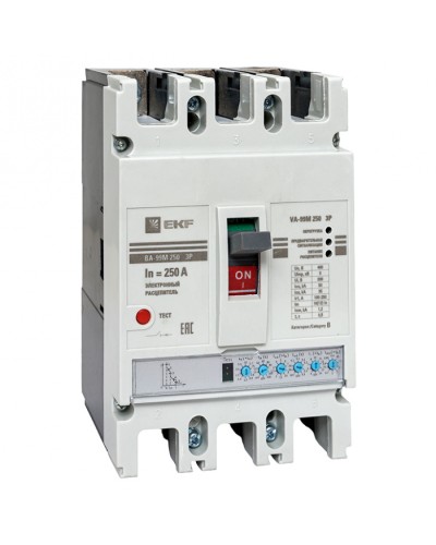 Выключатель автоматический ВА-99М 250/250А 3P 50кА с электронным расцепителем EKF PROxima mccb99-250-250me в Абакане Электротехническое оборудование Pintop.ru