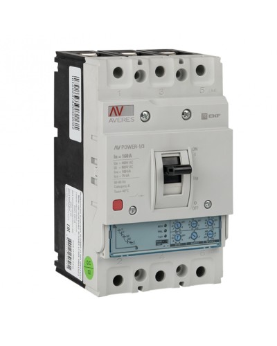 Автоматический выключатель AV POWER-1/3 160А 100kA ETU2.0 EKF AVERES (mccb-13-160H-2.0-av) в Абакане Электротехническое оборудование Pintop.ru