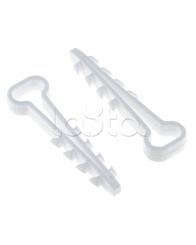 Дюбель-хомут (5х10 мм) для плоского кабеля белый (100 шт.) EKF PROxima (plc-cd1-5x10w) в Абакане Крепеж: Дюбели, шурупы, саморезы Pintop.ru