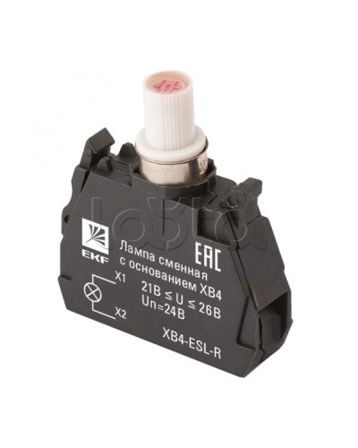 Лампа сменная c основанием XB4 красная 24В EKF PROxima (XB4-ESL-R) в Абакане Источники света(Лампы) Pintop.ru