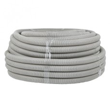 Труба гофр. ПВХ с протяжкой d32 мм (50 м) серая EKF-Plast (tg-z-32)