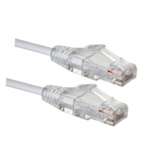 Коммутационный шнур категории 5e SLIM LINE, U/UTP, LSZH, T568B, 2 м, белый Eurolan (21S-U5-02WT)