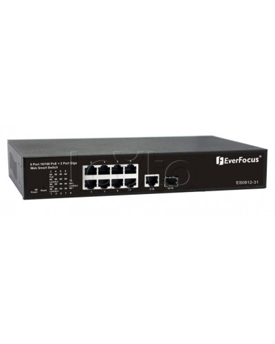 Коммутатор PoE 8-портовый EverFocus ES0812-31 в Абакане Коммутаторы Pintop.ru
