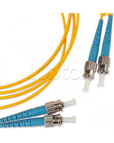 Патч-корд оптический SM 9/125 (OS2) ST-ST duplex (2м) Hyperline FC-D2-9-ST/UR-ST/UR-H-2M-LSZH-YL в Абакане Патч-корды оптические Pintop.ru