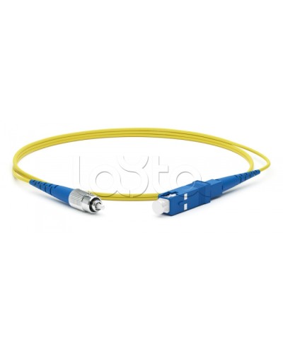 Патч-корд волоконно-оптический Hyperline FC-S2-9-LC/UR-LC/UR-H-5M-LSZH-YL в Абакане Патч-корды оптические Pintop.ru