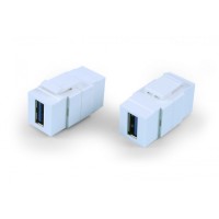 Вставка формата Keystone Jack Hyperline (KJ1-USB-A3-WH)