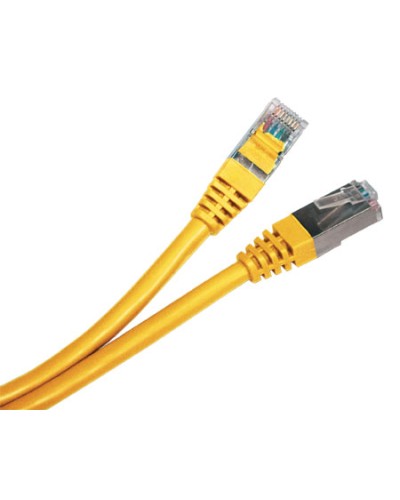 Патч-корд экранированный Hyperline PC-LPM-STP-RJ45-RJ45-C5e-0.5M-LSZH-YL в Абакане Патчкорды (медные) Pintop.ru