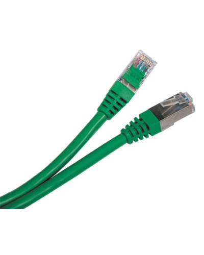 Патч-корд экранированный Hyperline PC-LPM-STP-RJ45-RJ45-C5e-5M-LSZH-GN в Абакане Патчкорды (медные) Pintop.ru