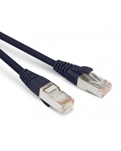 Патч-корд экранированный Hyperline PC-LPM-STP-RJ45-RJ45-C6-0.5M-LSZH-BK в Абакане Патчкорды (медные) Pintop.ru