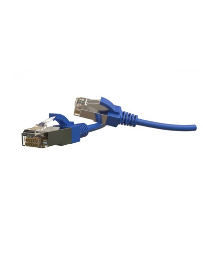 Патч-корд S/FTP Hyperline (PC-LPT-SFTP-RJ45-RJ45-C6-3M-LSZH-BL) в Абакане Патчкорды (медные) Pintop.ru