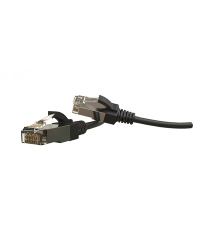Патч-корд S/FTP Hyperline (PC-LPT-SFTP-RJ45-RJ45-C6-5M-LSZH-BK) в Абакане Патчкорды (медные) Pintop.ru