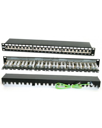 Патч-панель Hyperline PP2-19-24-8P8C-C6A-SH-110D в Абакане Патч панель Pintop.ru