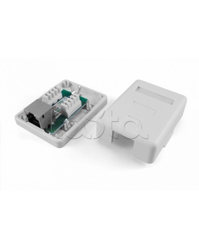 Розетка компьютерная RJ-45(8P8C) Hyperline SB1-1-8P8C-C5e-SH-WH в Абакане Розетки компьютерные и телефонные Pintop.ru