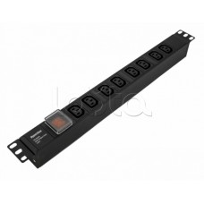 Блок розеток Hyperline SHE19-8IEC-S-IEC