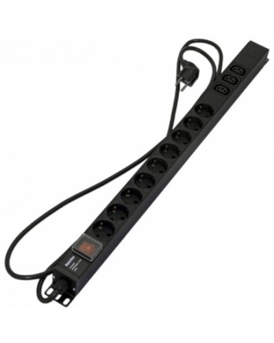 Блок розеток Hyperline SHE-9SH-3IEC-S-2.5EU в Абакане Блоки розеток Pintop.ru