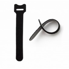 Хомут для кабеля, липучка с мягкой застежкой Hyperline WASN-210-BK-10